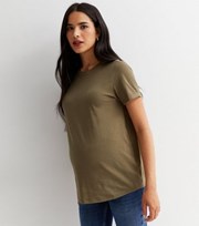 New Look Maternity Khaki Crew Neck T-Shirt
